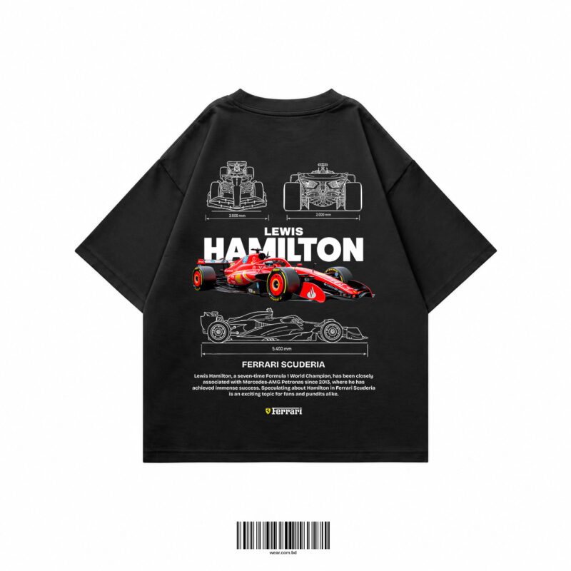 racing legacy oversized drop shoulder graphic t-shirt back